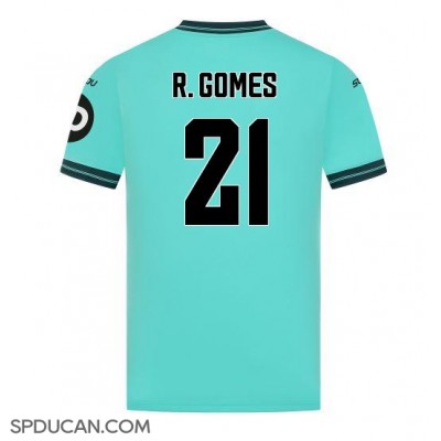 Muški Nogometni Dres Wolves Rodrigo Gomes #21 Gostujuci 2025-26 Kratak Rukav Muški Nogometni Dres Wolves Rodrigo Gomes #21 Gostujuci 2025-26 Kratak Rukav